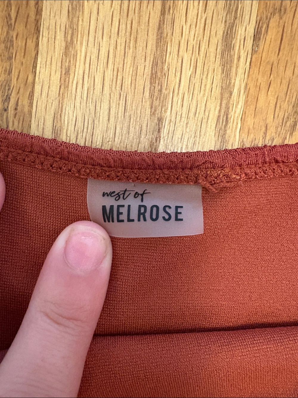 West of Melrose Rust Orange Bandeau Bikini Set - Picture 2 of 3
